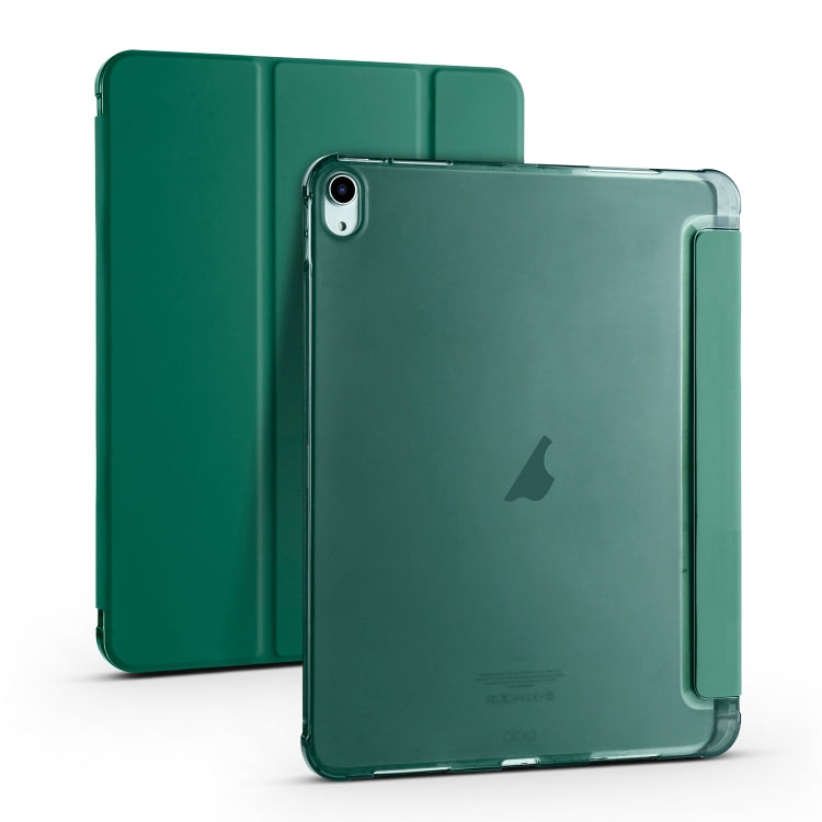 For iPad Air 11 2024 3-fold TPU Leather Smart Tablet Case with Pen Slot(Pine Green) - iPad Air 11 2024 Cases by PMC TechLife | Online Shopping South Africa | PMC TechLife | Buy Now Pay Later Mobicred