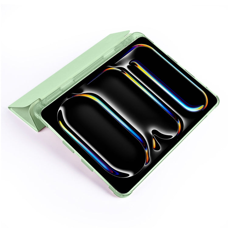 For iPad Pro 11 2024 3-fold TPU Leather Smart Tablet Case with Pen Slot(Matcha Green) - iPad Pro 11 2024 Cases by PMC TechLife | Online Shopping South Africa | PMC TechLife | Buy Now Pay Later Mobicred