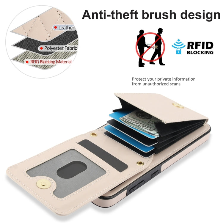 For Samsung Galaxy S24 5G YM015 Crossbody Rhombic Card Bag RFID Phone Case(White) - Galaxy S24 5G Cases by PMC Jewellery | Online Shopping South Africa | PMC Jewellery | Buy Now Pay Later Mobicred