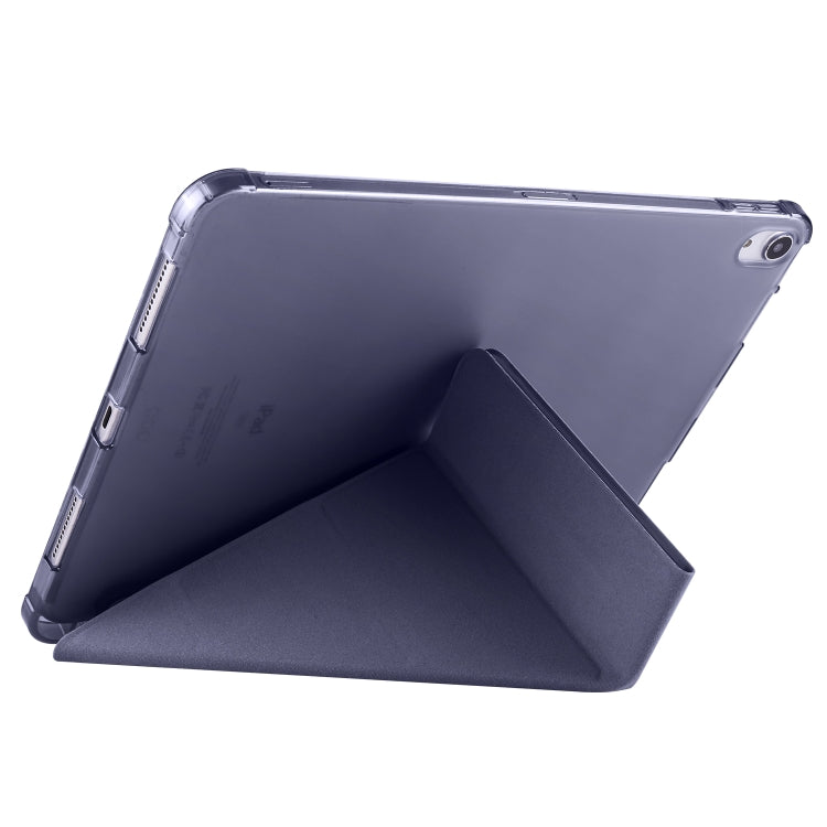 For iPad Pro 11 2024 Multi-folding TPU Leather Smart Tablet Case with Pen Slot(Lavender Purple) - iPad Pro 11 2024 Cases by PMC TechLife | Online Shopping South Africa | PMC TechLife | Buy Now Pay Later Mobicred