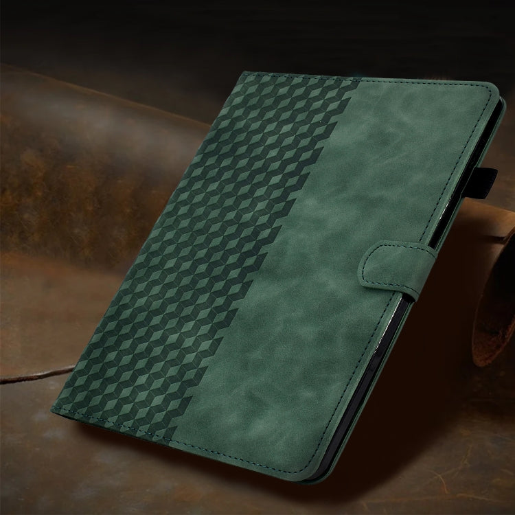 For iPad Pro 11 2024 Rhombus Embossed Leather Tablet Case(Green) - iPad Pro 11 2024 Cases by PMC TechLife | Online Shopping South Africa | PMC TechLife | Buy Now Pay Later Mobicred
