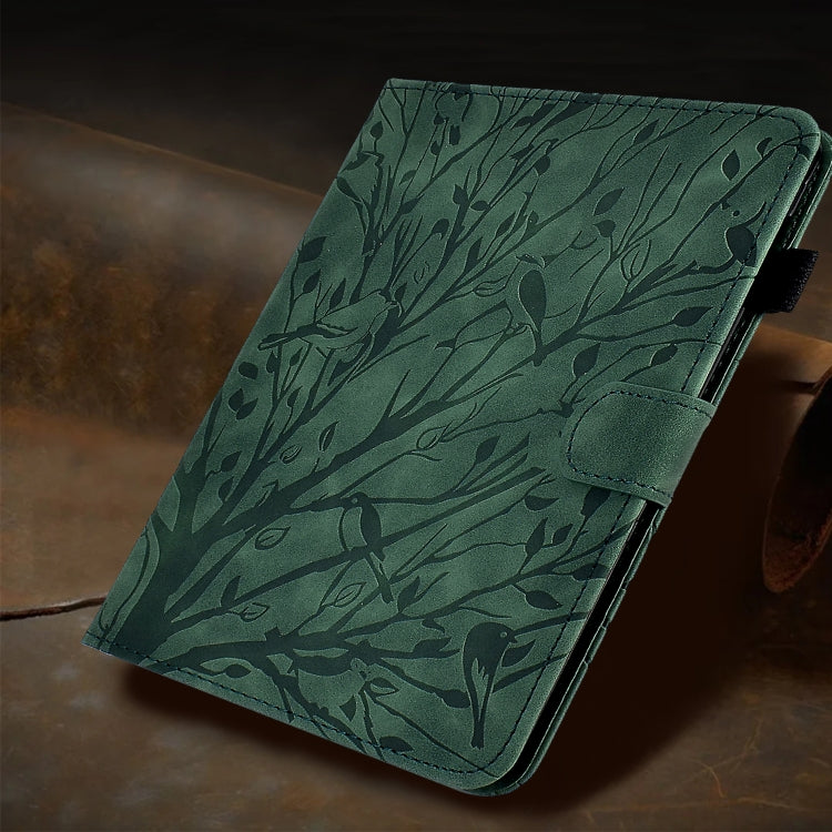For iPad Pro 11 2024 Fortune Tree Embossed Leather Smart Tablet Case(Green) - iPad Pro 11 2024 Cases by PMC TechLife | Online Shopping South Africa | PMC TechLife | Buy Now Pay Later Mobicred