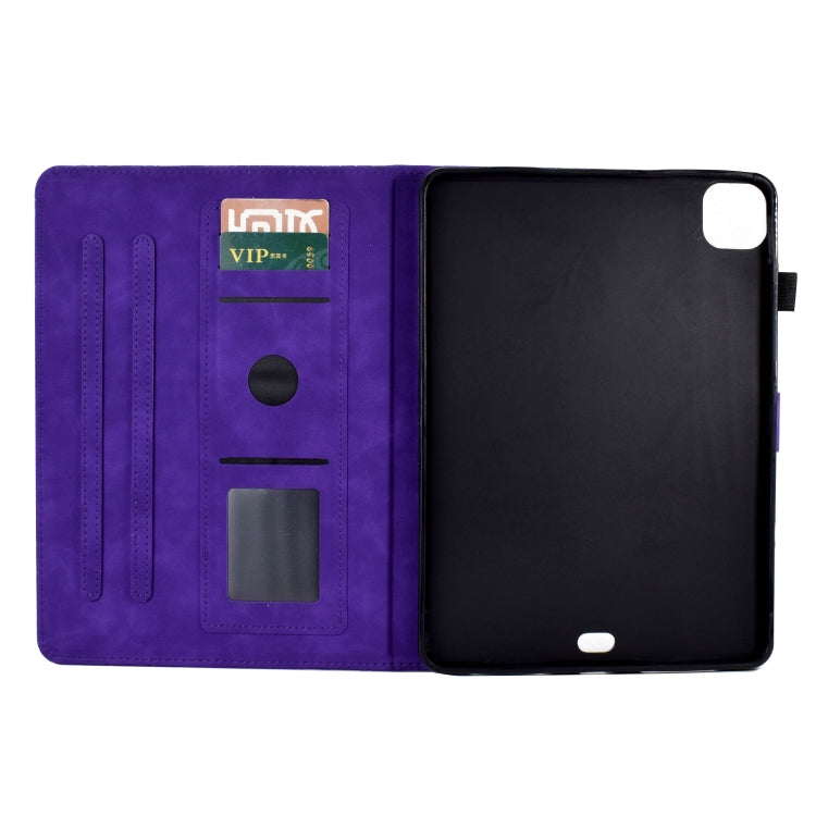 For iPad Pro 11 2024 Fortune Tree Embossed Leather Smart Tablet Case(Purple) - iPad Pro 11 2024 Cases by PMC TechLife | Online Shopping South Africa | PMC TechLife | Buy Now Pay Later Mobicred