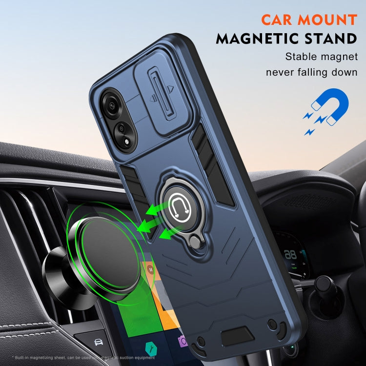 For OPPO A78 4G Camshield Ring Holder Phone Case(Royal Blue) - OPPO Cases by PMC TechLife | Online Shopping South Africa | PMC TechLife | Buy Now Pay Later Mobicred