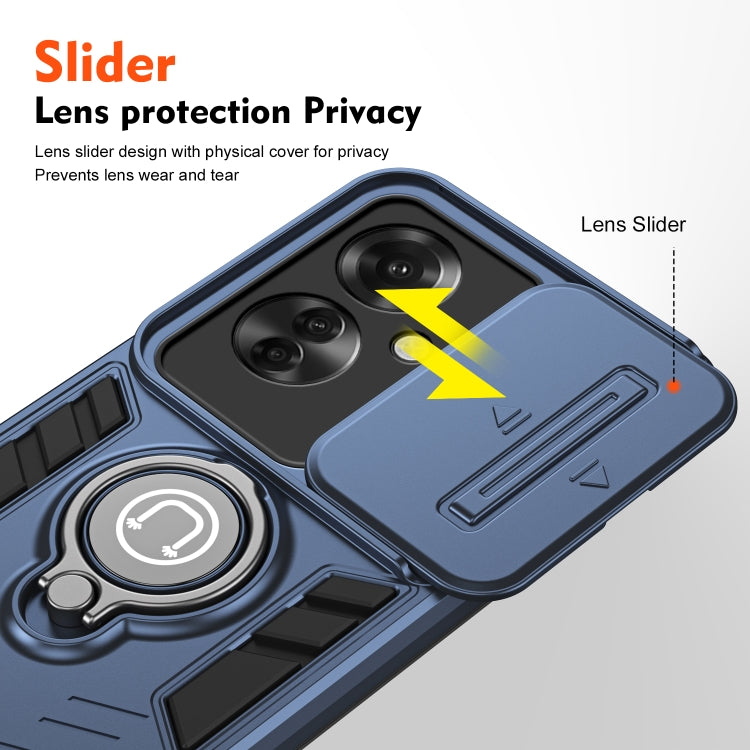 For OPPO Reno11 F / F25 Pro Camshield Ring Holder Phone Case(Royal Blue) - Reno11 F Cases by PMC TechLife | Online Shopping South Africa | PMC TechLife | Buy Now Pay Later Mobicred