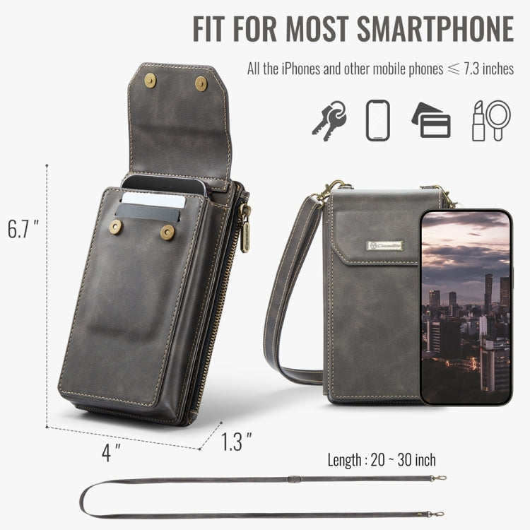 CaseMe Me40 Vertical Multifunctional Shoulder Crossbody Phone Bag(Coffee) - free shipping - PMC Jewellery - Order now!