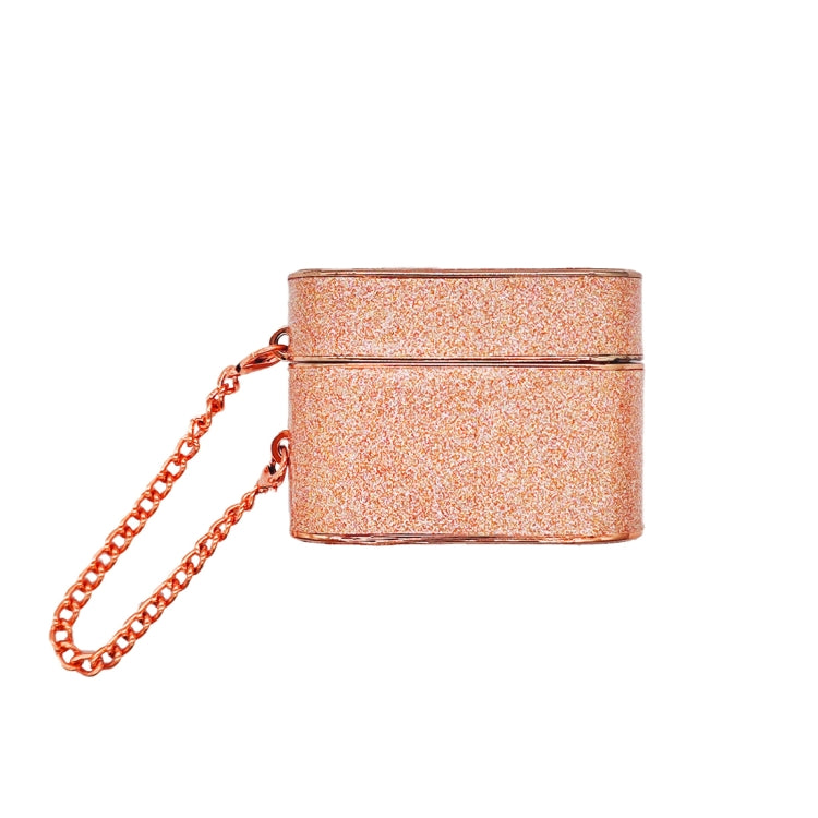 For AirPods Pro 2 Cylindrical Glitter Leather Texture Bluetooth Earphone Protective Case(Rose Gold) - For AirPods Pro 2 by PMC Jewellery | Online Shopping South Africa | PMC Jewellery | Buy Now Pay Later Mobicred