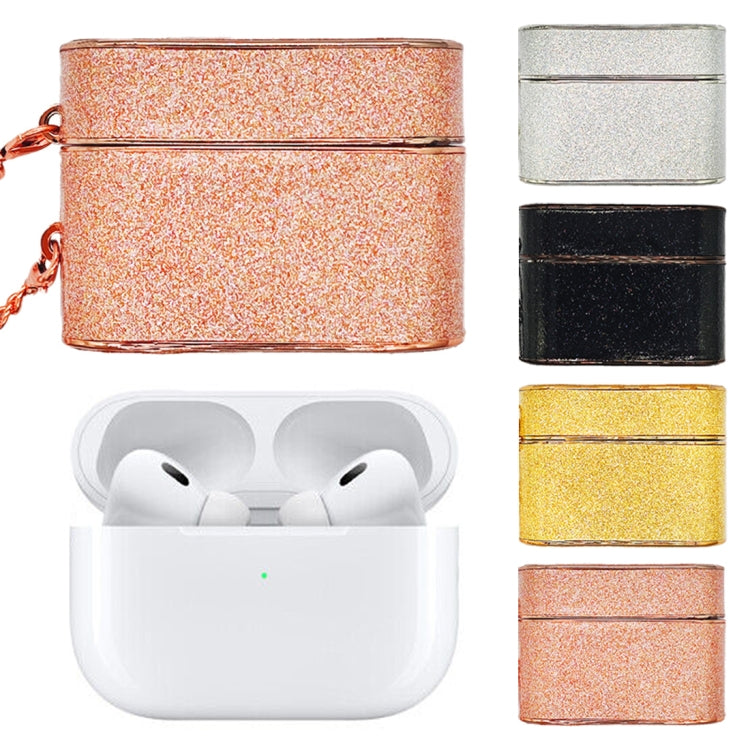 For AirPods Pro Cylindrical Glitter Leather Texture Bluetooth Earphone Protective Case(Rose Gold) - For AirPods Pro by PMC Jewellery | Online Shopping South Africa | PMC Jewellery | Buy Now Pay Later Mobicred
