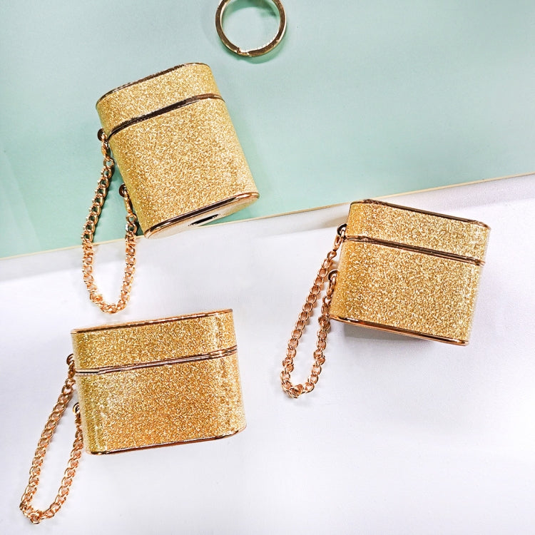 For AirPods Pro Cylindrical Glitter Leather Texture Bluetooth Earphone Protective Case(Rose Gold) - For AirPods Pro by PMC Jewellery | Online Shopping South Africa | PMC Jewellery | Buy Now Pay Later Mobicred