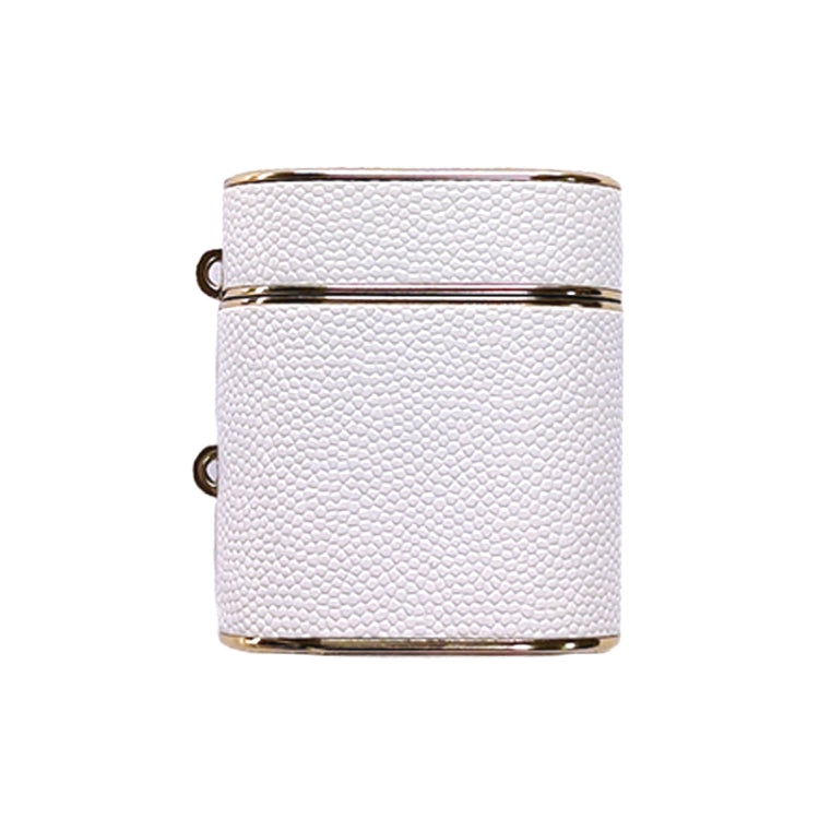 For AirPods 2 / 1 Cylindrical Ball Texture Bluetooth Earphone Protective Case(White) - For AirPods 1/2 by PMC Jewellery | Online Shopping South Africa | PMC Jewellery | Buy Now Pay Later Mobicred
