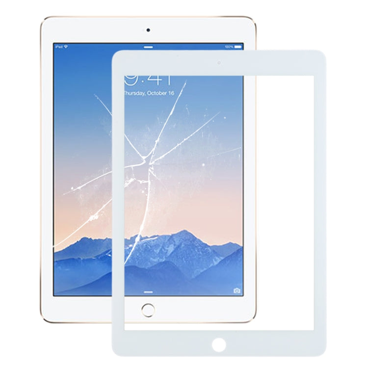 For iPad 6 / Air 2 Front Screen Outer Glass Lens with OCA Optically Clear Adhesive(White) - iPad Air 2 (2014) by PMC TechLife | Online Shopping South Africa | PMC TechLife | Buy Now Pay Later Mobicred