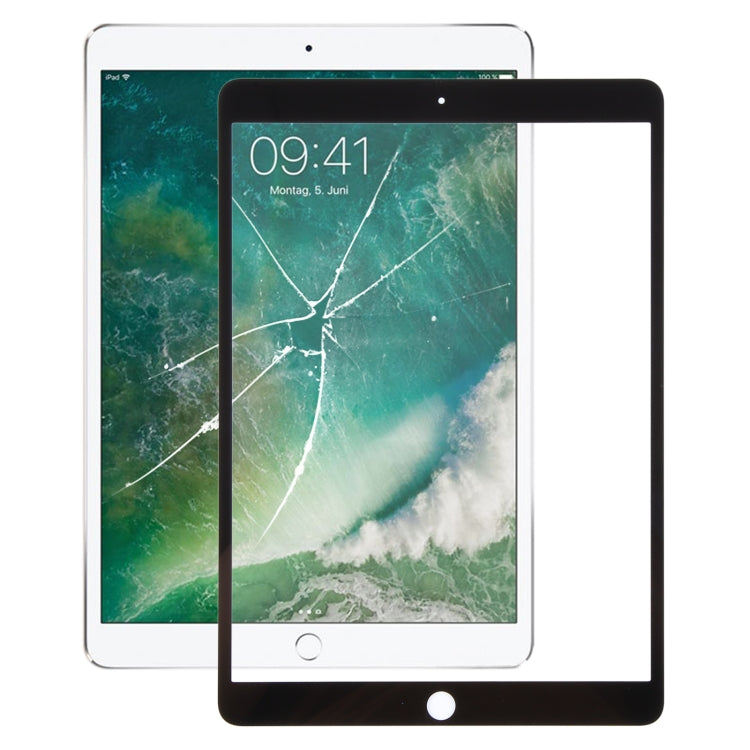 For iPad Pro 10.5 Front Screen Outer Glass Lens with OCA Optically Clear Adhesive(Black) - 10.5 inch by PMC TechLife | Online Shopping South Africa | PMC TechLife | Buy Now Pay Later Mobicred