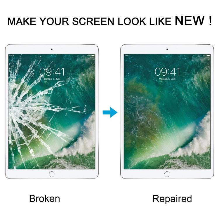 For iPad Pro 10.5 Front Screen Outer Glass Lens with OCA Optically Clear Adhesive(Black) - 10.5 inch by PMC TechLife | Online Shopping South Africa | PMC TechLife | Buy Now Pay Later Mobicred