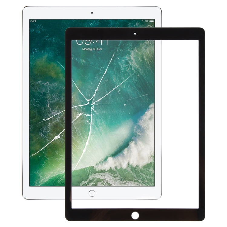 For iPad Pro 12.9 2017 Front Screen Outer Glass Lens with OCA Optically Clear Adhesive(Black) - 12.9 inch 2017 by PMC TechLife | Online Shopping South Africa | PMC TechLife | Buy Now Pay Later Mobicred