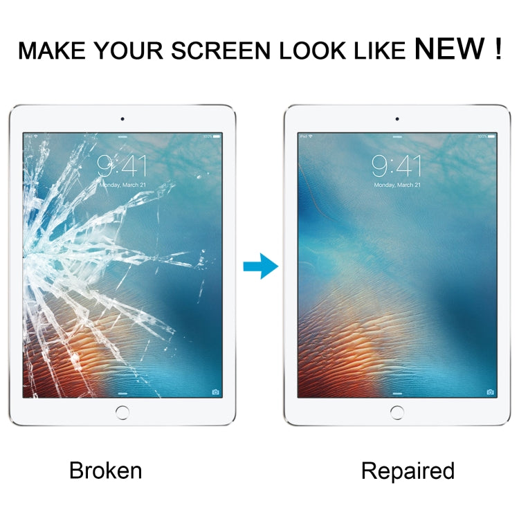 For iPad Pro 9.7 Front Screen Outer Glass Lens with OCA Optically Clear Adhesive(Black) - 9.7 inch by PMC TechLife | Online Shopping South Africa | PMC TechLife | Buy Now Pay Later Mobicred