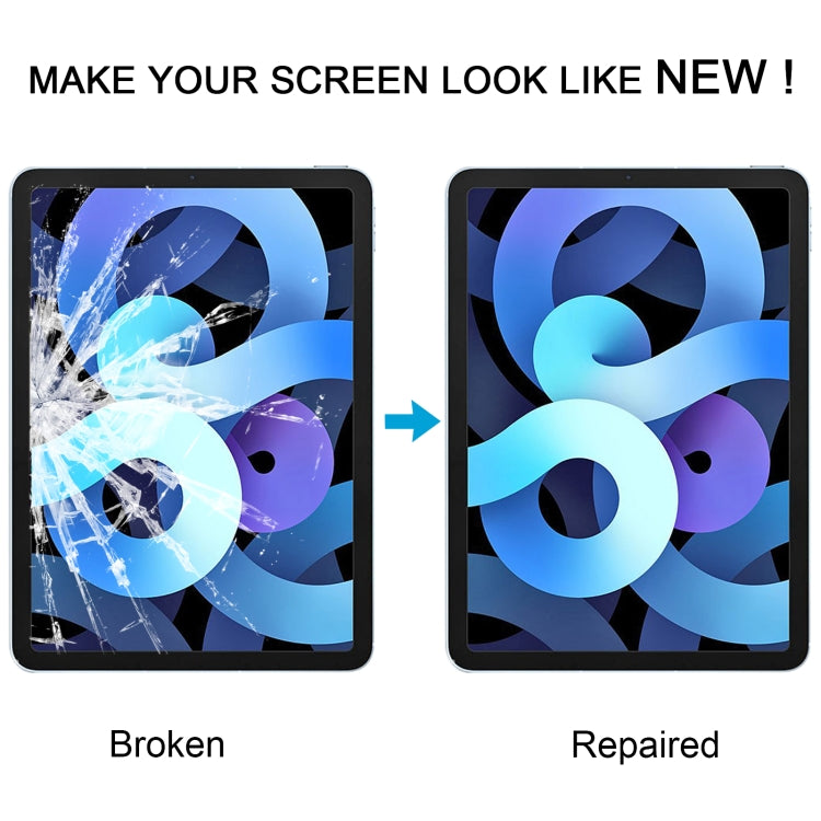 For iPad Air 4 Front Screen Outer Glass Lens with OCA Optically Clear Adhesive(Black) - iPad Air 4 (2020) by PMC TechLife | Online Shopping South Africa | PMC TechLife | Buy Now Pay Later Mobicred
