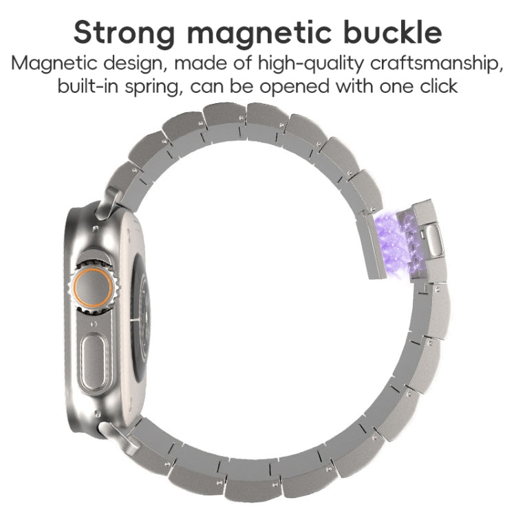 22mm One-Bead Magnetic Buckle Titanium Metal Watch Band(Titanium Color) - free shipping - PMc TechLife - Order now!