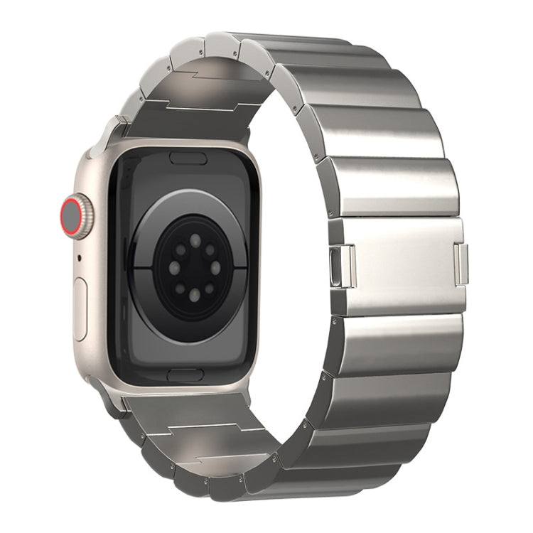 For Apple Watch SE 44mm One-Bead Magnetic Buckle Titanium Metal Watch Band(Silver) - free shipping - PMC TechLife - Order now!