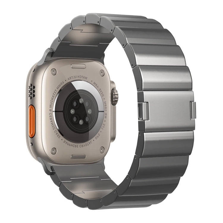 For Apple Watch Series 10 42mm One-Bead Magnetic Buckle Titanium Metal Watch Band(Grey) - free shipping - PMc TechLife - Order now!