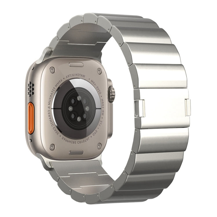 For Apple Watch Series 10 42mm One-Bead Magnetic Buckle Titanium Metal Watch Band(Titanium Color) - free shipping - PMc TechLife - Order now!