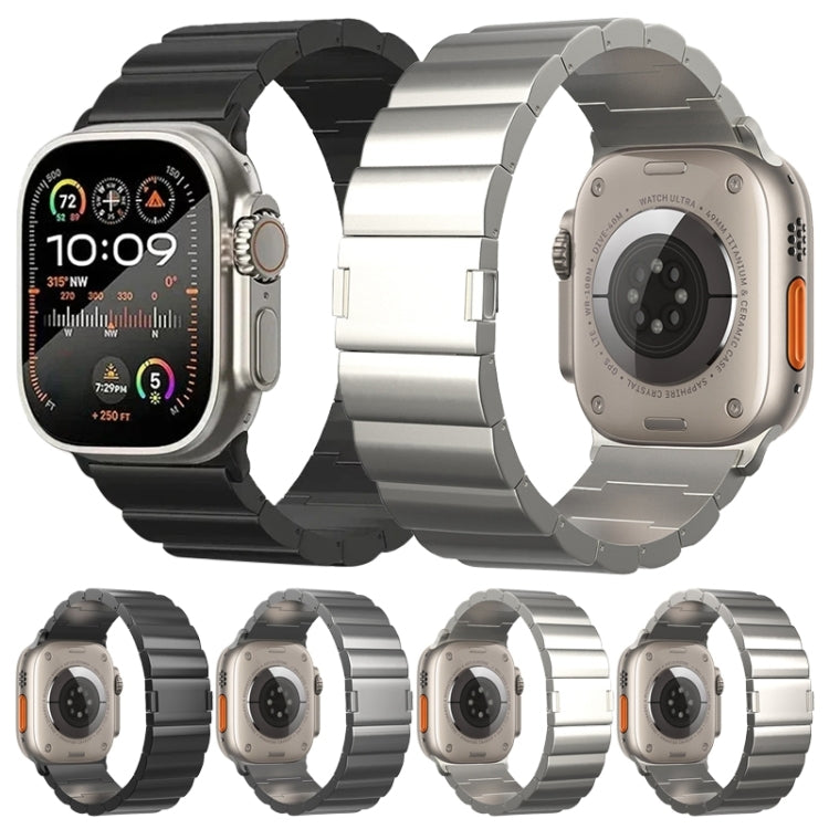 For Apple Watch Series 3 42mm One-Bead Magnetic Buckle Titanium Metal Watch Band(Silver) - free shipping - PMC TechLife - Order now!