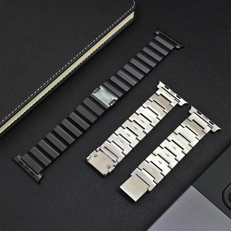 For Apple Watch SE 2022 44mm One-Bead Magnetic Buckle Titanium Metal Watch Band(Silver) - free shipping - PMC TechLife - Order now!