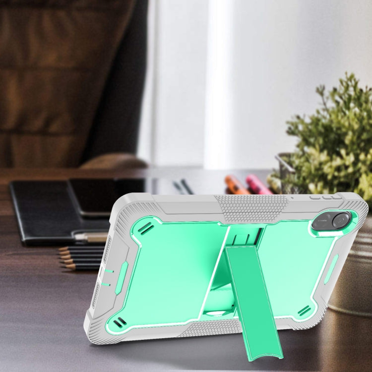 For Honor Pad X9 Shockproof Silicone Hybrid PC Tablet Case with Holder(Mint Green + Grey) - Honor by PMC TechLife | Online Shopping South Africa | PMC TechLife | Buy Now Pay Later Mobicred
