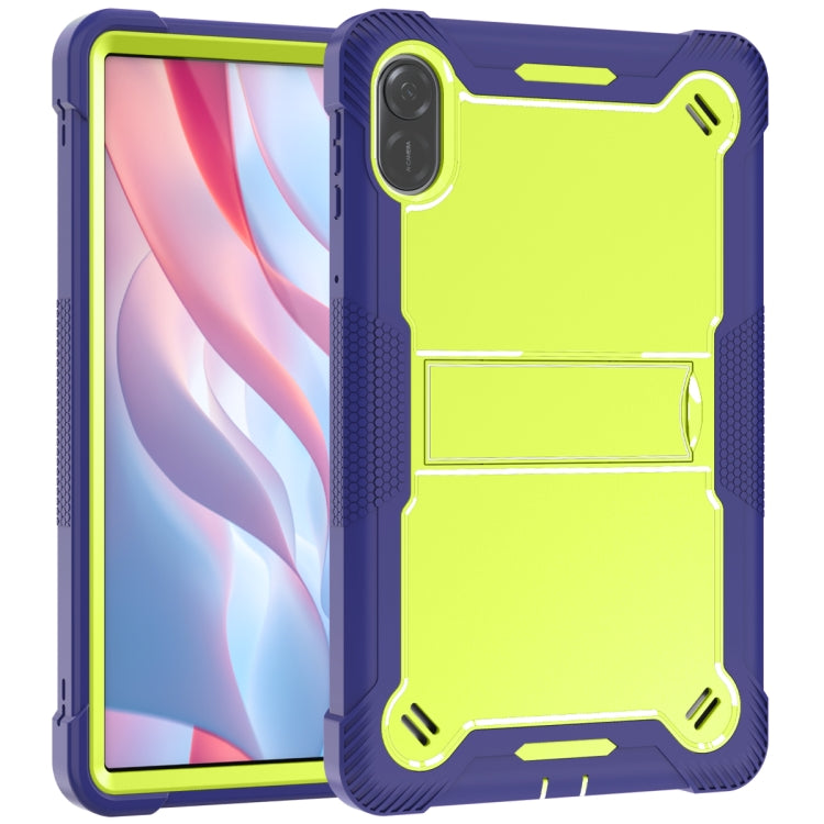 For Honor Pad X9 / X8 Pro Shockproof Silicone Hybrid PC Tablet Case with Holder(Yellow Green + Navy Blue) - Honor by PMC TechLife | Online Shopping South Africa | PMC TechLife | Buy Now Pay Later Mobicred
