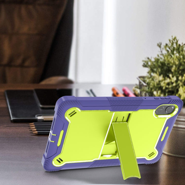 For Honor Pad X9 / X8 Pro Shockproof Silicone Hybrid PC Tablet Case with Holder(Yellow Green + Navy Blue) - Honor by PMC TechLife | Online Shopping South Africa | PMC TechLife | Buy Now Pay Later Mobicred