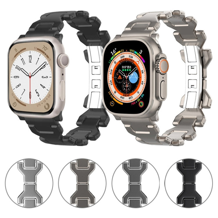 For Apple Watch SE 2023 44mm Y Type Pure Titanium Watch Band(Black) - Watch Bands by PMc TechLife | Online Shopping South Africa | PMc TechLife | Buy Now Pay Later Mobicred