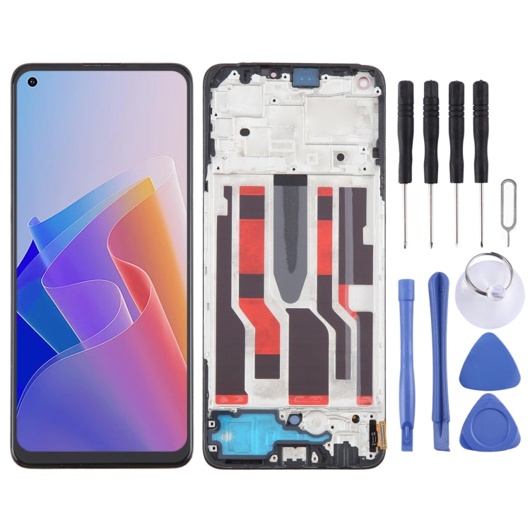 For OPPO Reno7 Lite OLED LCD Screen Digitizer Full Assembly with Frame - LCD Screen by PMC TechLife | Online Shopping South Africa | PMC TechLife | Buy Now Pay Later Mobicred