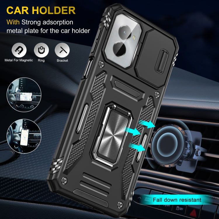 For Motorola Moto G Play 5G 2024 Armor PC + TPU Camera Shield Phone Case(Black) - Motorola Cases by PMC Jewellery | Online Shopping South Africa | PMC Jewellery | Buy Now Pay Later Mobicred