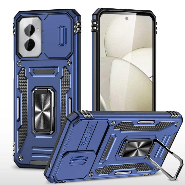 For Motorola Moto G Power 2024 Armor PC + TPU Camera Shield Phone Case(Navy Blue) - Motorola Cases by PMC Jewellery | Online Shopping South Africa | PMC Jewellery | Buy Now Pay Later Mobicred
