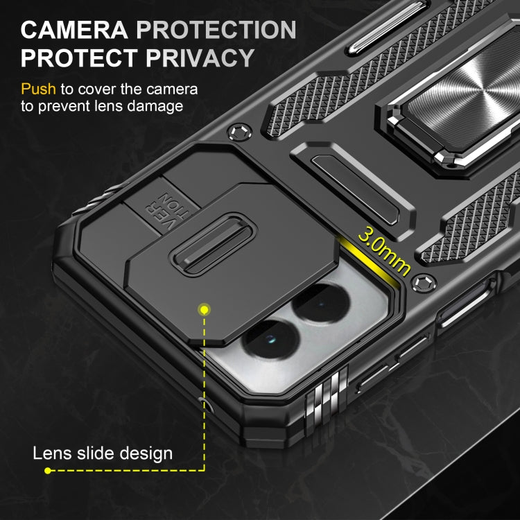 For Motorola Moto G Power 2024 Armor PC + TPU Camera Shield Phone Case(Black) - Motorola Cases by PMC Jewellery | Online Shopping South Africa | PMC Jewellery | Buy Now Pay Later Mobicred