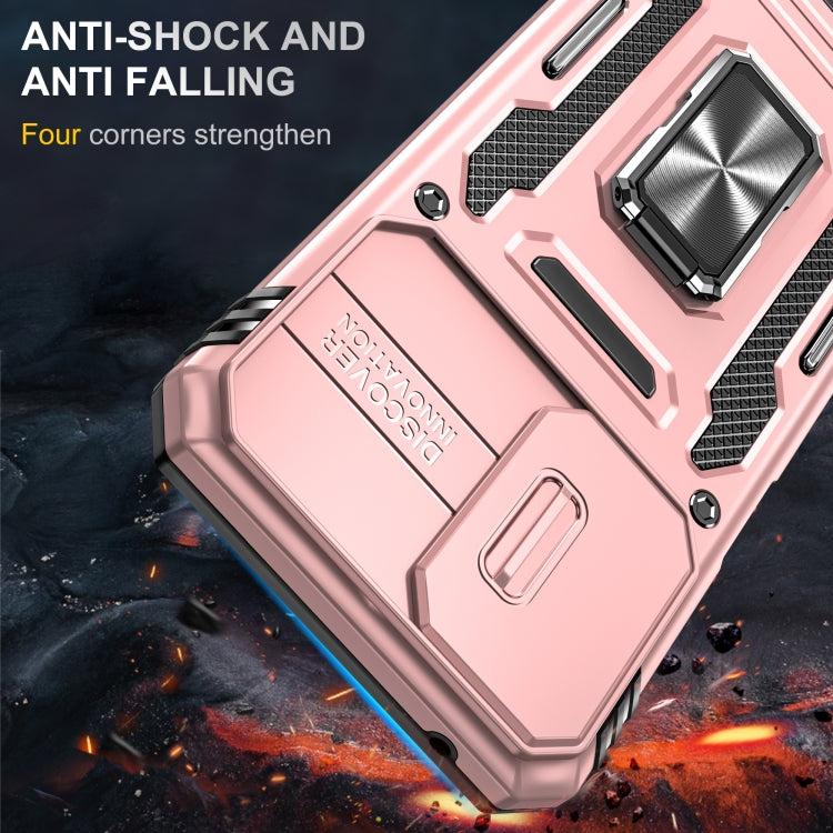 For Motorola Moto G Power 2024 Armor PC + TPU Camera Shield Phone Case(Rose Gold) - free shipping - PMC Jewellery - Order now!