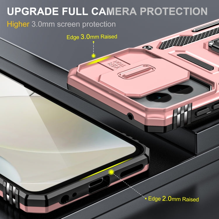 For Motorola Moto G Power 2024 Armor PC + TPU Camera Shield Phone Case(Rose Gold) - free shipping - PMC Jewellery - Order now!