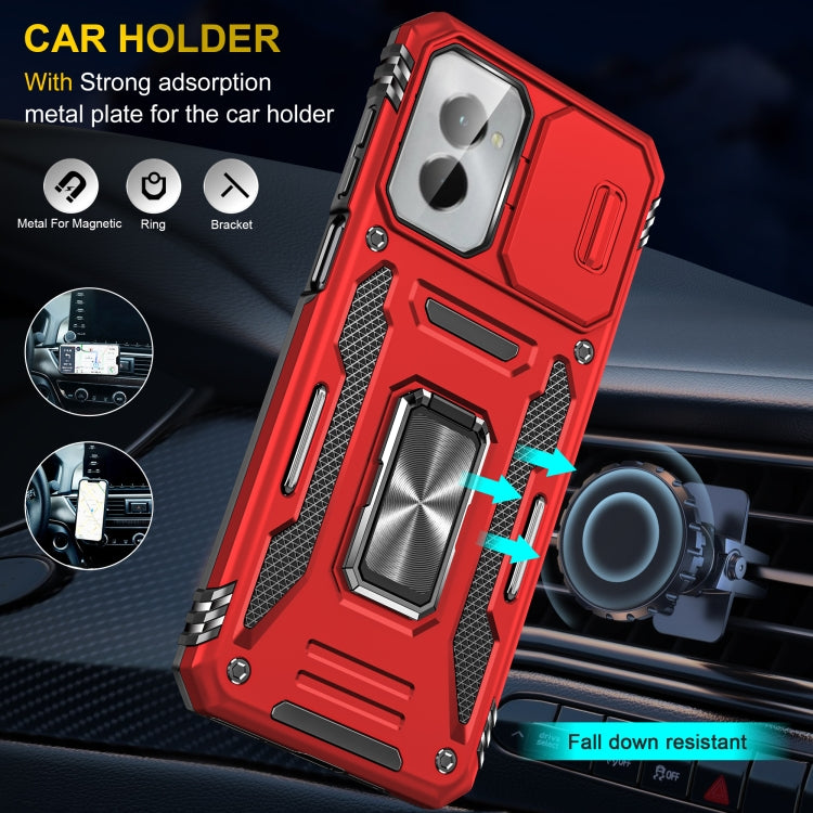 For Motorola Moto G Stylus 5G 2024 Armor PC + TPU Camera Shield Phone Case(Red) - Motorola Cases by PMC Jewellery | Online Shopping South Africa | PMC Jewellery | Buy Now Pay Later Mobicred