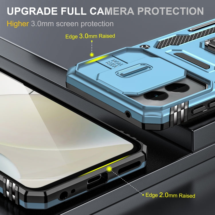 For Motorola Moto G Stylus 5G 2024 Armor PC + TPU Camera Shield Phone Case(Light Blue) - Motorola Cases by PMC Jewellery | Online Shopping South Africa | PMC Jewellery | Buy Now Pay Later Mobicred