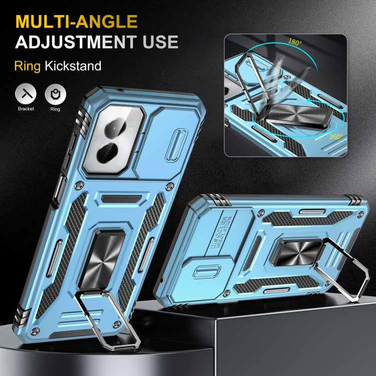 For Motorola Moto G Stylus 5G 2024 Armor PC + TPU Camera Shield Phone Case(Light Blue) - Motorola Cases by PMC Jewellery | Online Shopping South Africa | PMC Jewellery | Buy Now Pay Later Mobicred