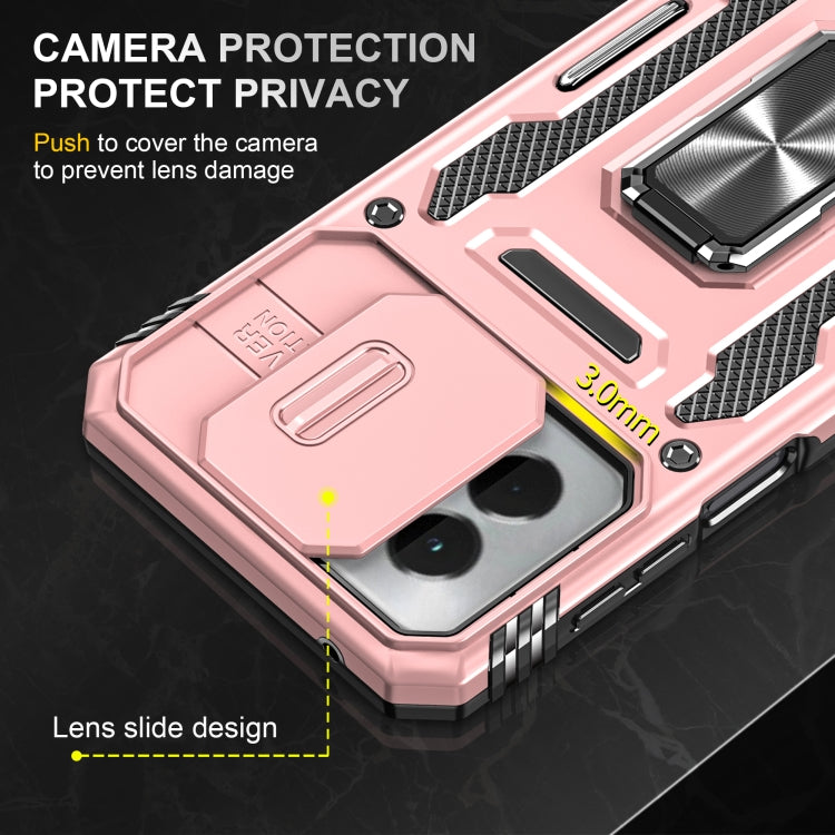 For Motorola Moto G Stylus 5G 2024 Armor PC + TPU Camera Shield Phone Case(Rose Gold) - free shipping - PMC Jewellery - Order now!