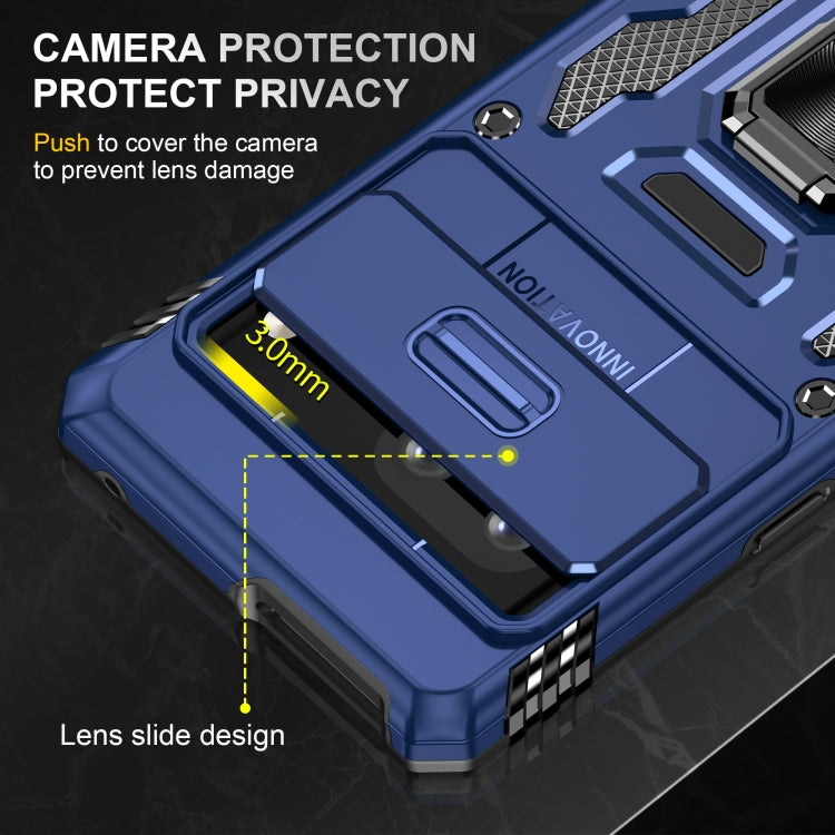 For Google Pixel 9/9 Pro Armor PC + TPU Camera Shield Phone Case(Navy Blue) - Google Cases by PMC TechLife | Online Shopping South Africa | PMC TechLife | Buy Now Pay Later Mobicred