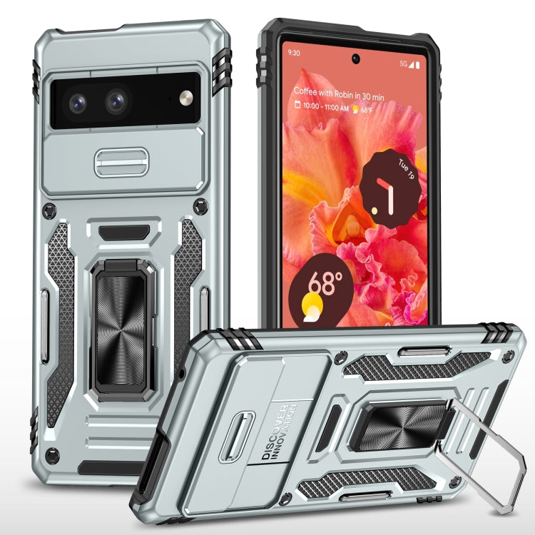 For Google Pixel 9/9 Pro Armor PC + TPU Camera Shield Phone Case(Grey) - free shipping - PMC TechLife - Order now!