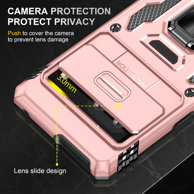 For Google Pixel 9/9 Pro Armor PC + TPU Camera Shield Phone Case(Rose Gold) - Google Cases by PMC TechLife | Online Shopping South Africa | PMC TechLife | Buy Now Pay Later Mobicred