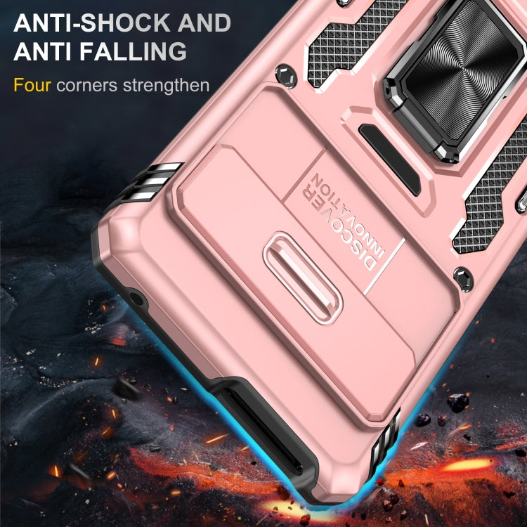 For Google Pixel 9 Pro XL 6.8 Armor PC + TPU Camera Shield Phone Case(Rose Gold) - Google Cases by PMC TechLife | Online Shopping South Africa | PMC TechLife | Buy Now Pay Later Mobicred