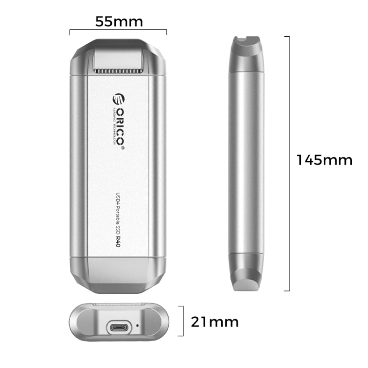 ORICO R40-2T 2TB 40Gbps Racing Car-Inspired Portable SSD Enclosure(Silver) - HDD Enclosure by ORICO | Online Shopping South Africa | PMc TechLife | Buy Now Pay Later Mobicred