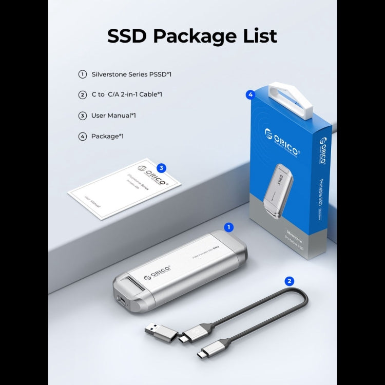 ORICO R40-2T 2TB 40Gbps Racing Car-Inspired Portable SSD Enclosure(Silver) - HDD Enclosure by ORICO | Online Shopping South Africa | PMc TechLife | Buy Now Pay Later Mobicred