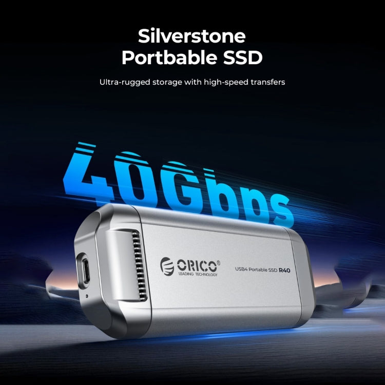 ORICO R40-2T 2TB 40Gbps Racing Car-Inspired Portable SSD Enclosure(Silver) - HDD Enclosure by ORICO | Online Shopping South Africa | PMc TechLife | Buy Now Pay Later Mobicred