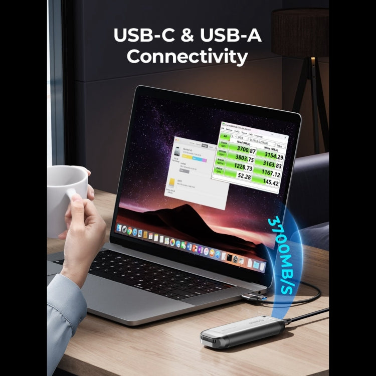 ORICO R40-2T 2TB 40Gbps Racing Car-Inspired Portable SSD Enclosure(Silver) - HDD Enclosure by ORICO | Online Shopping South Africa | PMc TechLife | Buy Now Pay Later Mobicred