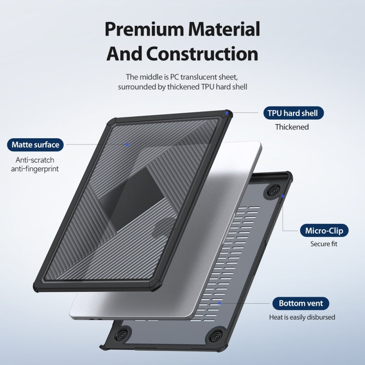 For MacBook Air 15.3 2023/2024 A2941 DUX DUCIS LCGH Laptop Frosted Protective Case(Black) - free shipping - PMC TechLife - Order now!