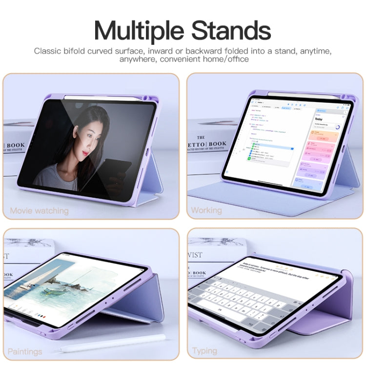 For iPad Air 13 2024 / Pro 12.9 2022 2-Fold Clear Acrylic Leather Tablet Case(Ice Blue) - iPad Pro 12.9 (2022/2021) Cases by PMC TechLife | Online Shopping South Africa | PMC TechLife | Buy Now Pay Later Mobicred